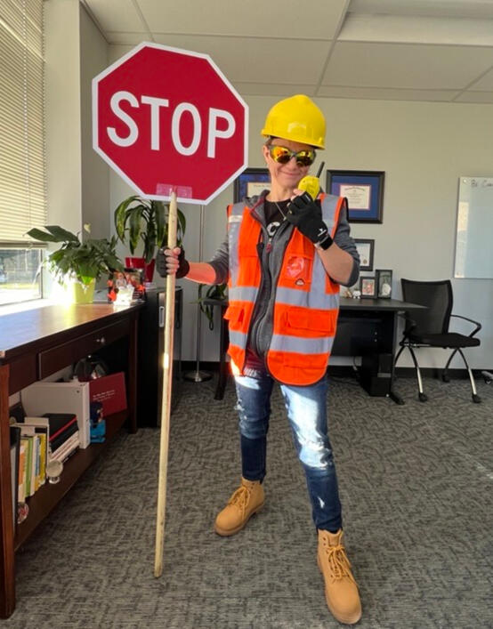 Construction Worker Stop Sign Costume